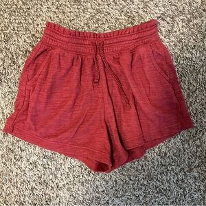 Aerie Take It Easy Shorts XS Maroon Burgundy Comfy Flowy Stretchy